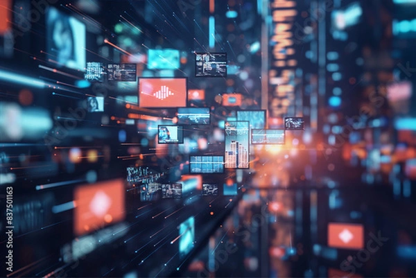 Fototapeta Exploring Digital Content