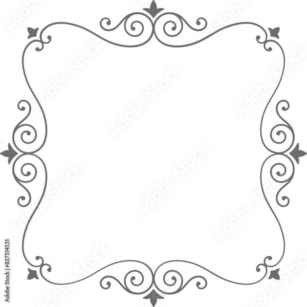 Obraz decorative vintage ornament frame