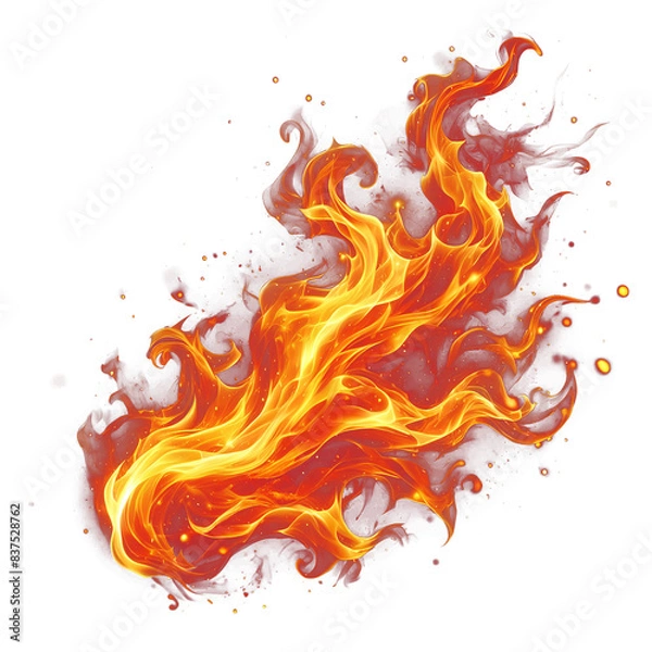 Obraz Fire flames clipart transparent background