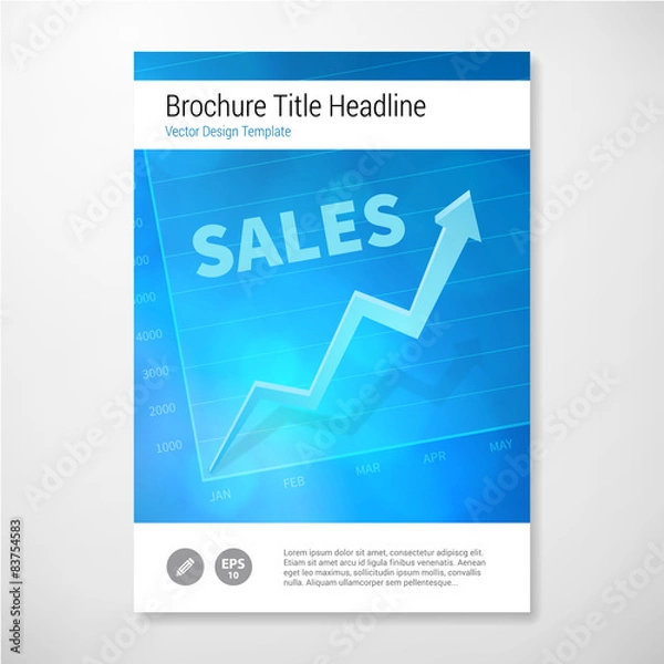 Obraz Modern Vector positive sales brochure report design template