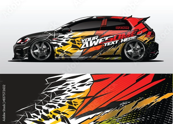 Obraz Dynamic Vector Backgrounds for Vehicle Wraps: Accelerate Your Marketing