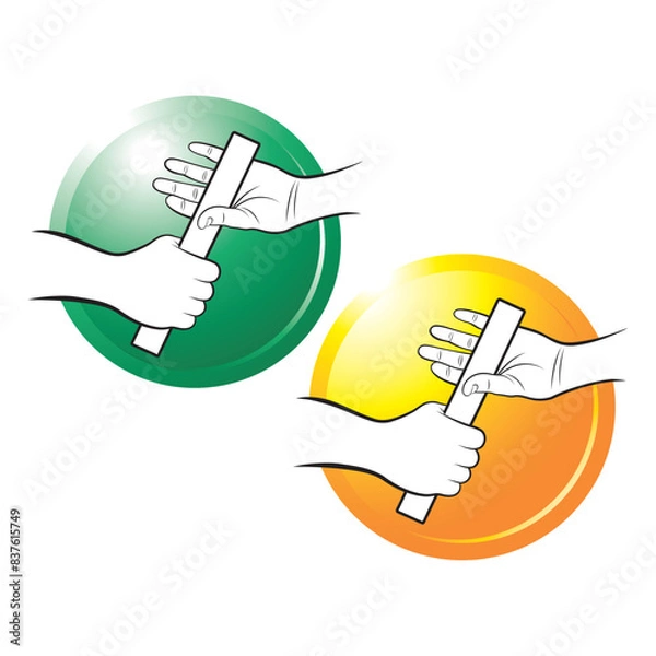 Fototapeta relay Baton change icon