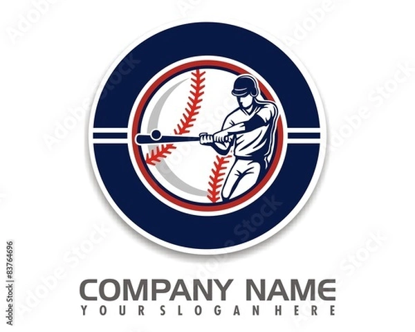 Fototapeta sylwetka baseballistka