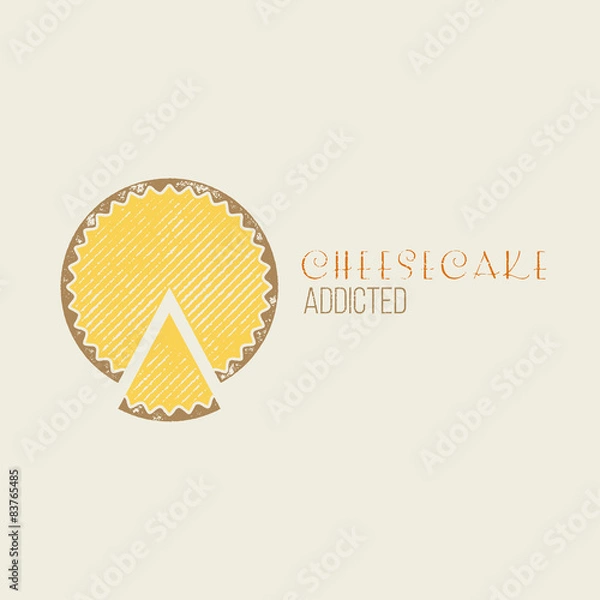 Obraz Cheesecake Addicted T-Shirt Vector Design