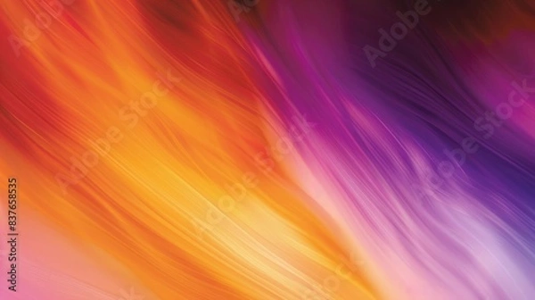 Fototapeta Abstract gradient mesh background with blurred hues transitioning from purple to orange, offering a vibrant and dynamic feel
