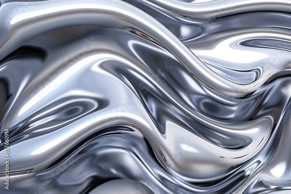 Fototapeta Beautiful texture liquid soft metal, design natural abstract background