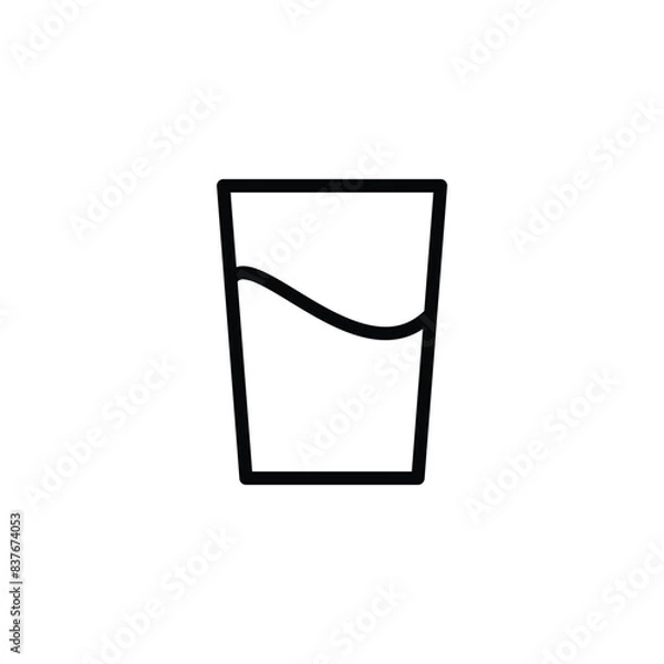 Obraz glass icon vector template design flat and simple