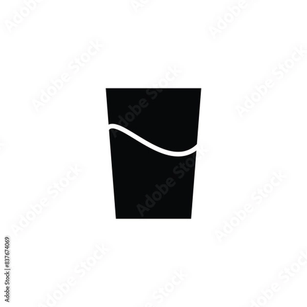 Obraz glass icon vector template design flat and simple