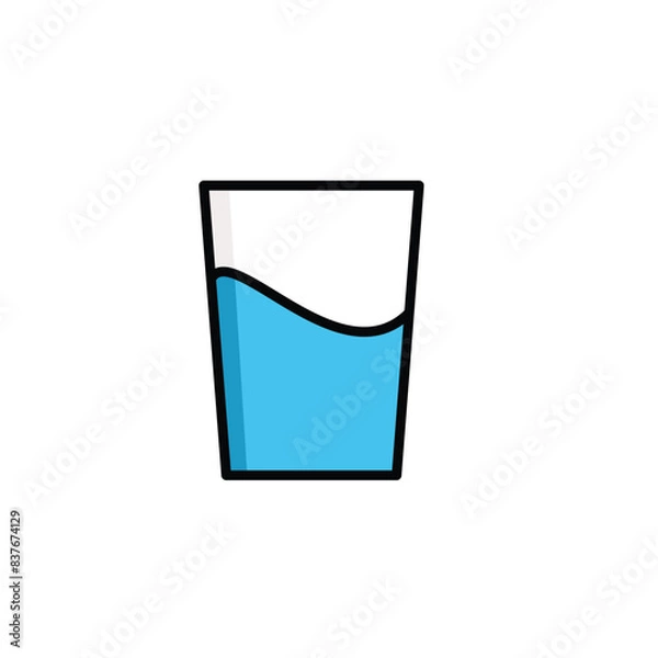 Obraz glass icon vector template design flat and simple