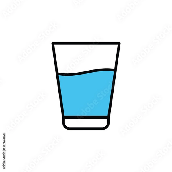 Obraz glass icon vector template design flat and simple