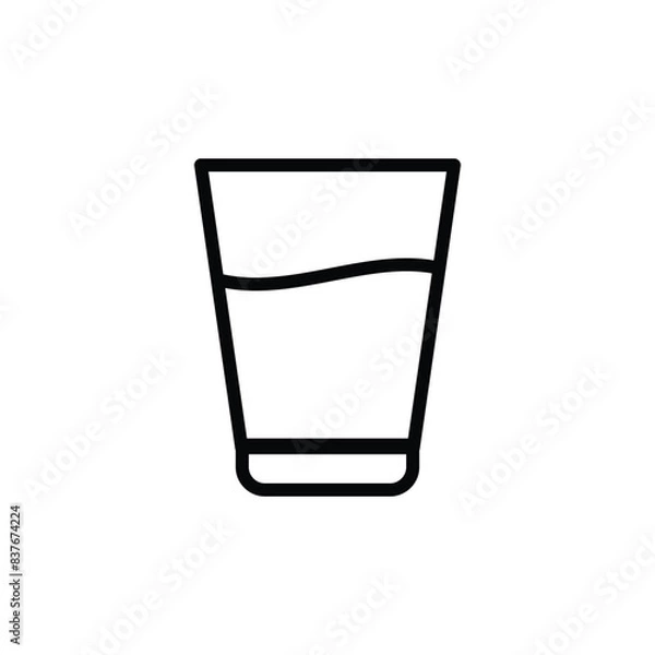 Obraz glass icon vector template design flat and simple
