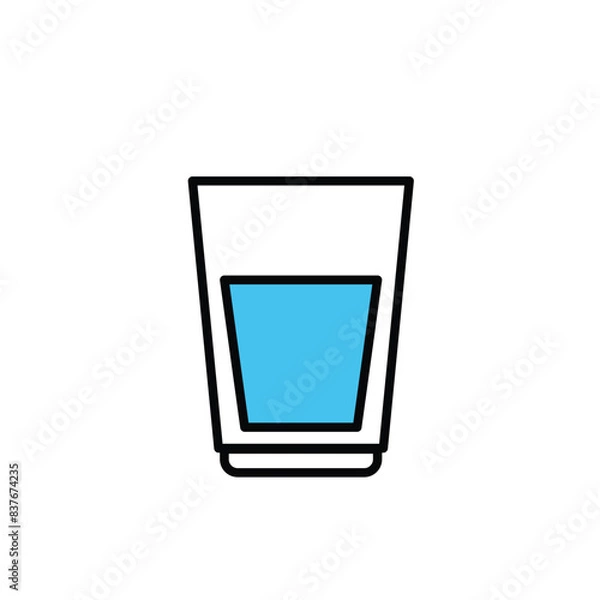 Obraz glass icon vector template design flat and simple
