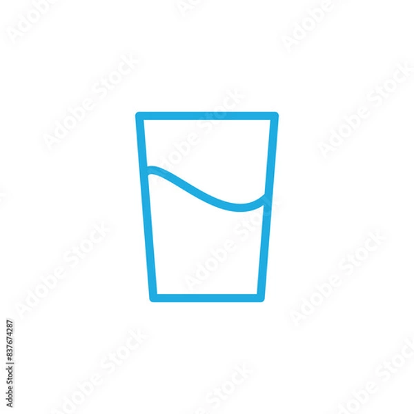 Obraz glass icon vector template design flat and simple