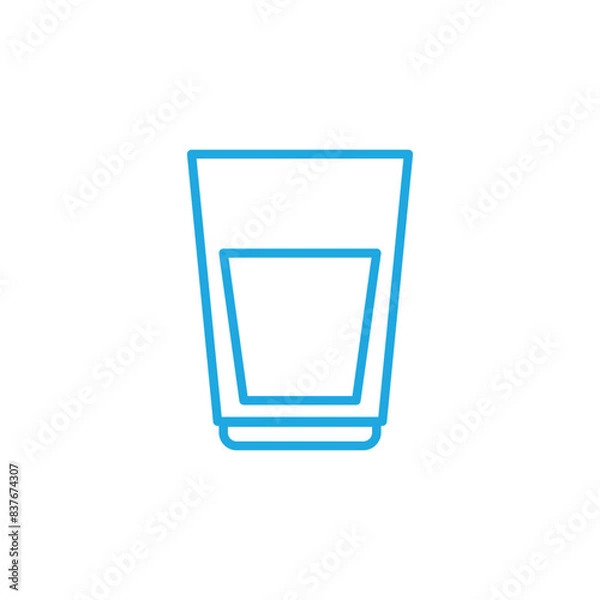 Obraz glass icon vector template design flat and simple