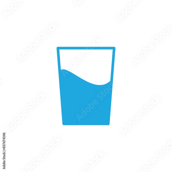 Obraz glass icon vector template design flat and simple