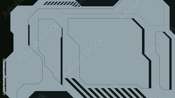 Obraz abstract futuristic spaceship wall design vector
