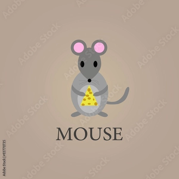 Fototapeta Mouse with cheese