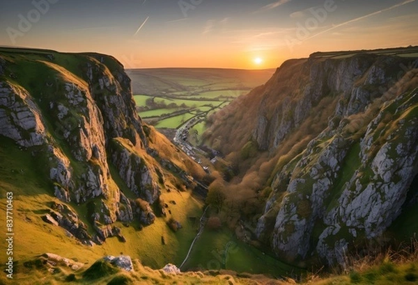 Fototapeta A view of the Cheddar Gorge in Somerset