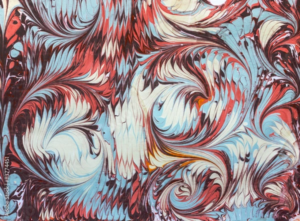 Obraz waves and tile pattern ebru