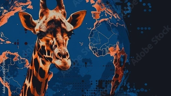 Fototapeta   giraffe beside a globe with Global Future --ar 169  161f7af2-8e1c-4a5b-a7ea-7cb4c4e371f3 0-standard-scale-6 00x.jpeg