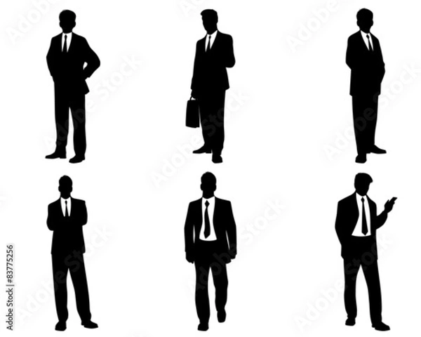 Obraz Businessmen silhouettes