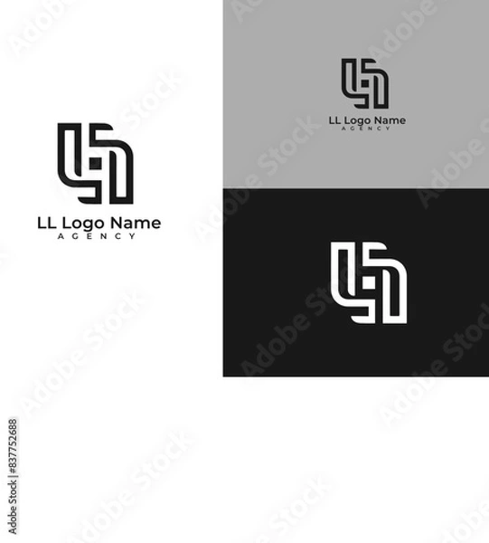 Obraz Letter LL logo design concept