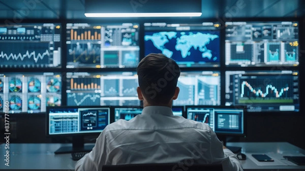 Fototapeta Business intelligence systems gather and analyze data to support decision-making processes. By providing real-time insights and performance metrics