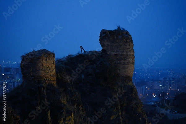 Obraz Narikala Hill at night, Tbilisi, Georgia