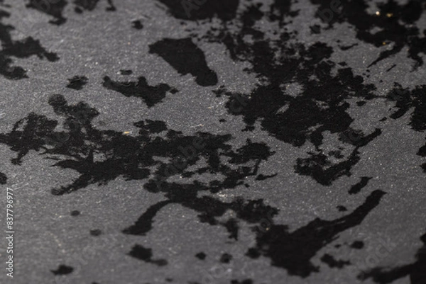 Fototapeta black slate surface for serving in drops of water