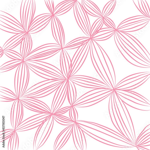 Fototapeta seamless pattern with pink flowers