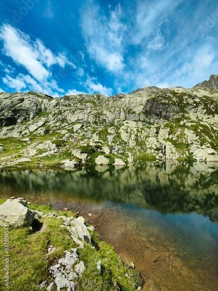 Fototapeta Lac et son reflet - Chamonix - Alpes - France