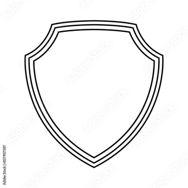 Fototapeta Shield Line Art