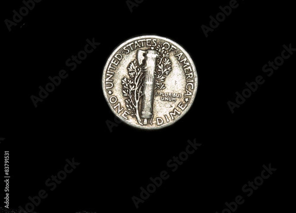 Obraz Reverse side of Mercury Dime