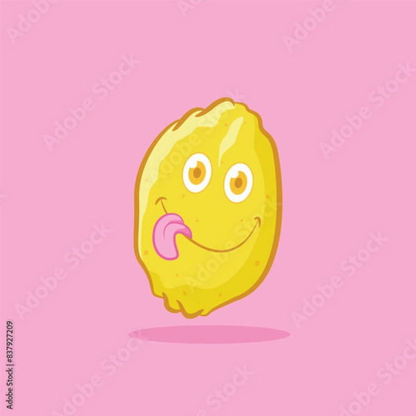 Fototapeta Cute vector illustration of lemon