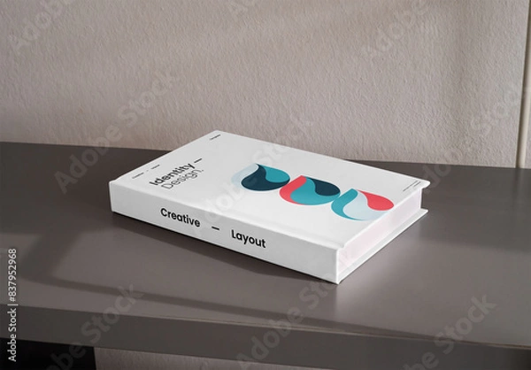 Fototapeta Mockup of customizable hardback book