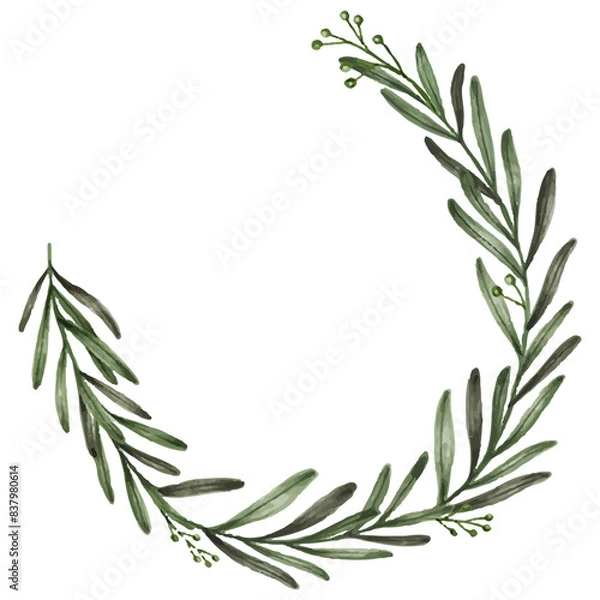 Obraz Minimal floral frame transparent png