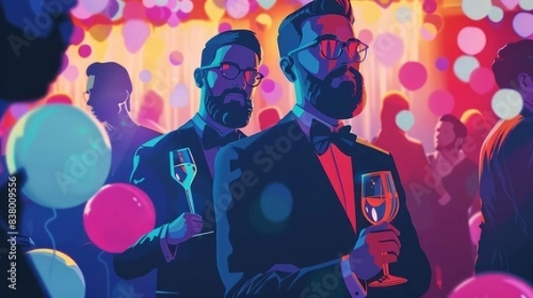 Fototapeta The founders of a mysterious startup attend a prestigious gala where they unexpectedly win a significant award