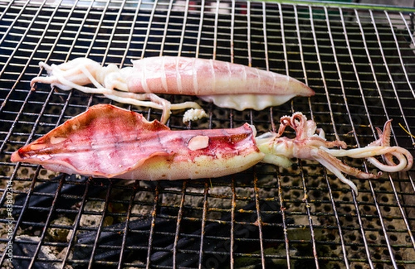 Fototapeta grilled squid