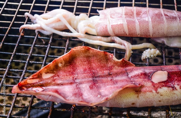 Fototapeta grilled squid