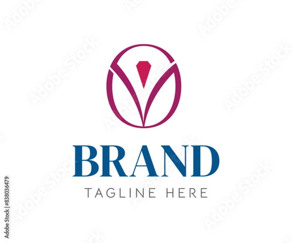 Obraz Letter V logo icon design template elements. Usable for Branding and Business Logos.
