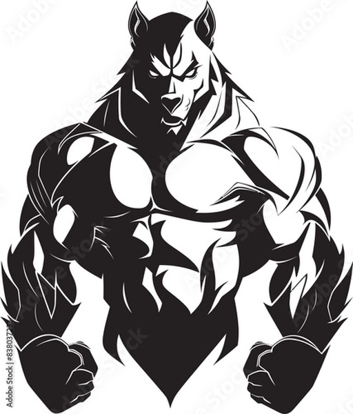 Obraz Legendary Alpha Wolf Logo Predatory Emblem Predatory Alpha Wolf Badge Vector Icon