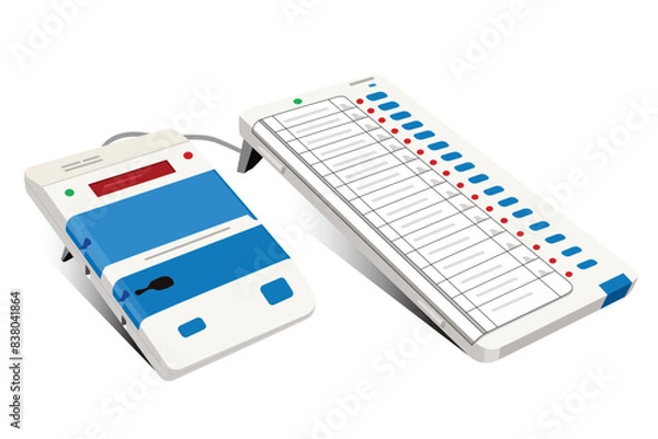 Obraz Voting Equipments, Electronic Voting Machine EVM and control unit