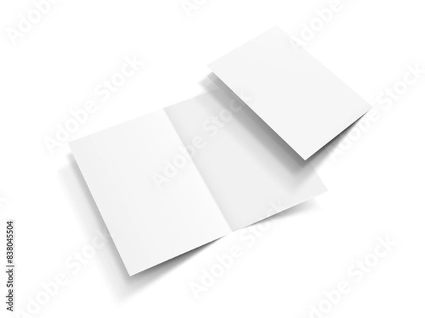 Fototapeta Blank Half Fold Brochure Template For Your Design