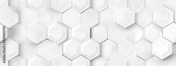 Fototapeta abstract white elegant background with hex pattern