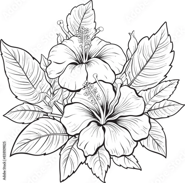 Obraz Lush Tropical Foliage Serene Graphic Identity Botanical Leaf Artistry Geometric Logo Styling