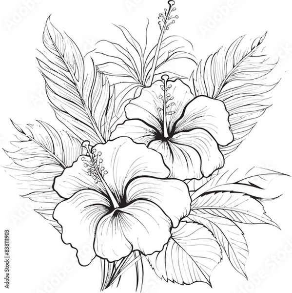 Obraz Tropical Leaf Artistry Minimalistic Graphic Evolutions Jungle Floral Spirit Artistic Logo Arts