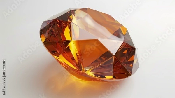 Fototapeta Amber isolated on transparent background - Generative AI