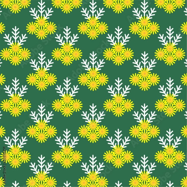 Obraz Art & Illustration Dusty miller flower pattern