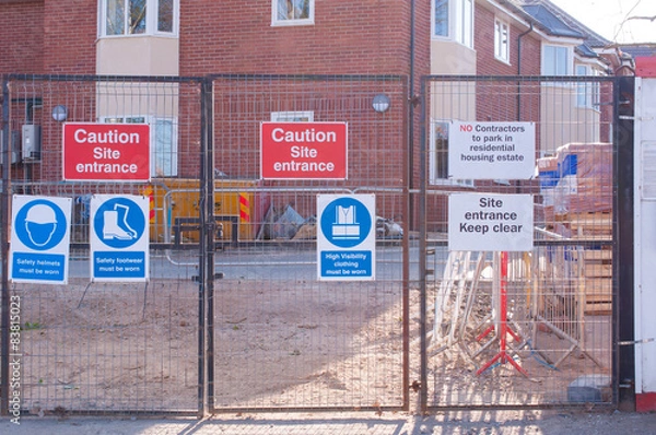 Obraz Site safety signs construction site