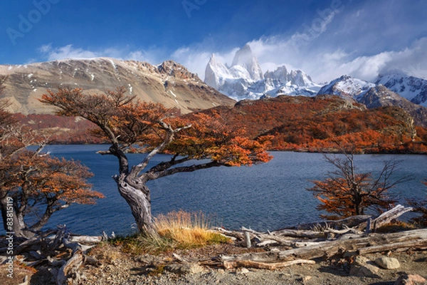 Obraz Mount Fitz Roy, Park Narodowy Los Glaceres, Patagonia